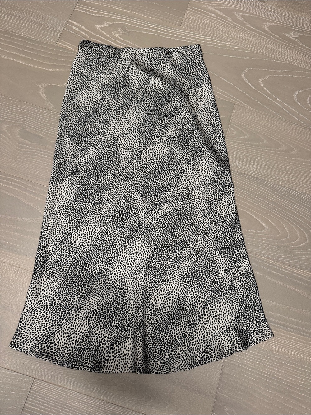 re:named Black and White animal print slip Skirt